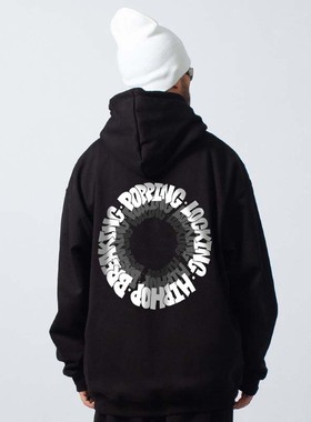 FunkyChoice街舞popping长袖宽松大码加绒加厚卫衣连帽衫locking