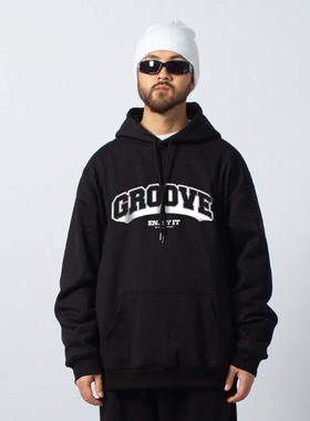 FunkyChoice宽松加绒卫衣街舞popping演出groove重磅帽衫hoodie