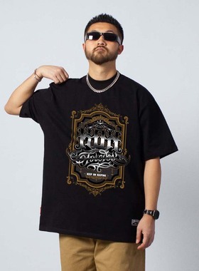 街舞HOZIN短袖T恤HOAN男大码POPPING欧美街头潮牌KEEP嘻哈POPPER