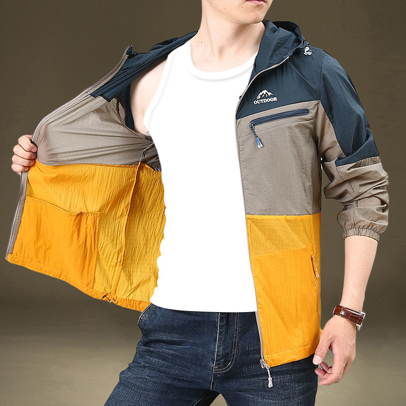 户外男装2025夏季薄款防晒衣男外套宽松防晒服男轻薄透气防晒衫超