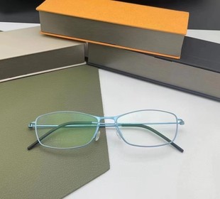 正品LINDBERG林德伯格方形眼镜框男女纯钛超轻无框5510眼镜架