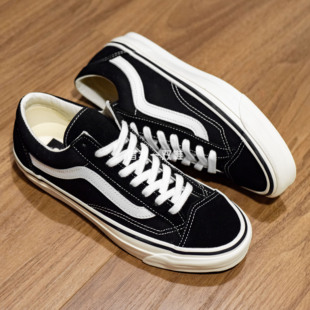黑白反毛皮高端线低帮男女复古板鞋 Style36经典 Premium Vans