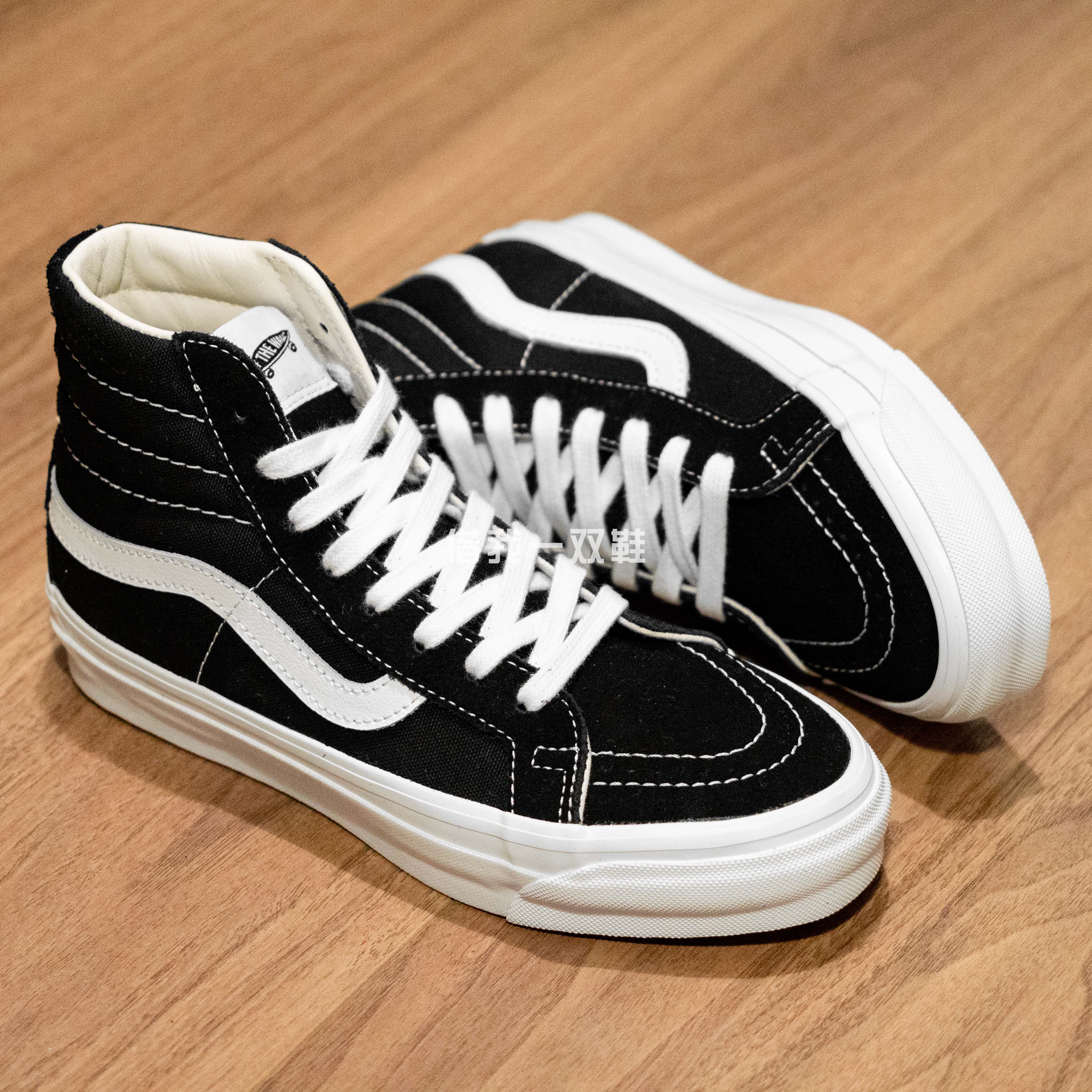 VANS Premium Sk8-Hi高阶支线经典黑白棋盘格男女高帮复古板鞋
