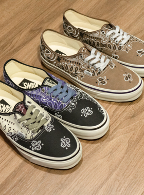 Vans Premium Authentic棕色腰果花复古板鞋帆布鞋
