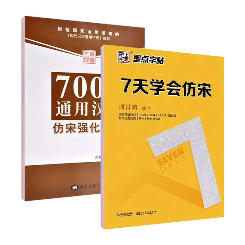 仿宋字帖荆霄鹏硬笔书法墨点字帖