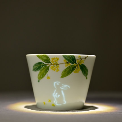 景德镇手绘 釉下彩 兔 鹿 猫 马创意茶杯咖啡杯拉花杯水杯陶瓷杯