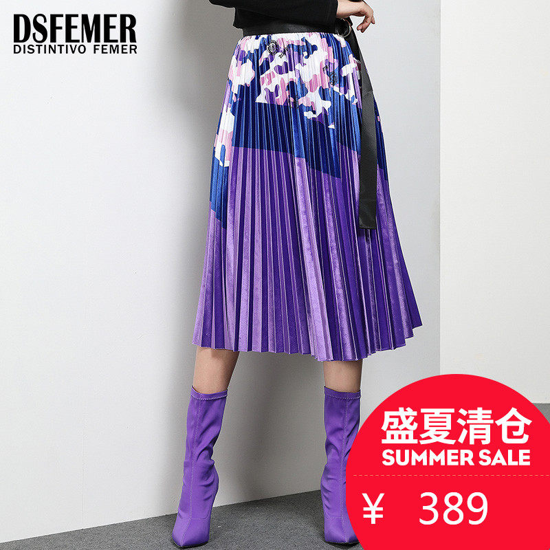 蒂斯弗秋冬新款中長款A子絲絨壓褶半身裙女高腰百褶裙冬裙在類目 女裝/女士精品, 半身裙中 - 來自Buy2taobao.com提供專業的淘寶代購服務