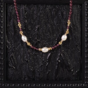 国风天然石榴石手链女小众设计增气色手串闺蜜礼物手饰新年