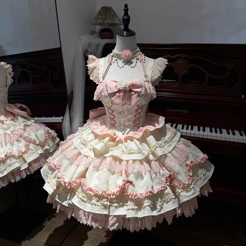 花铃绮梦布丁洛丽塔蛋糕裙