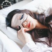 韩风亮片长睫毛遮光眼罩睡眠柔软舒适透气外出旅行午睡
