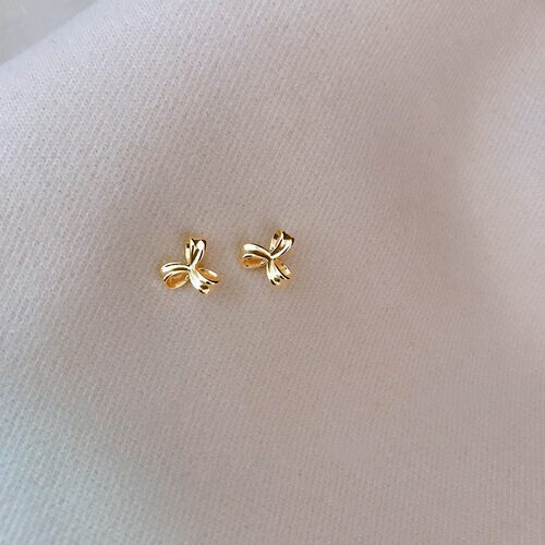 奥特莱斯折扣官网撤柜清仓捡漏18K金三叶草耳钉outlets女配饰