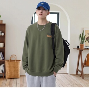 春夏季新款麂皮绒短袖T恤男女同款复古百搭ins宽松情侣打底上衣