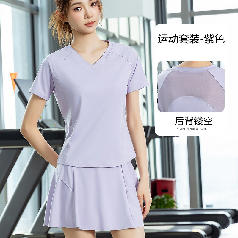 夏季跑步套装女2026新款户外运动健身速干透气健身房晨跑瑜伽服