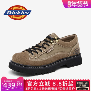 Dickies工装鞋男款2026新款冬季低帮马丁靴翻毛皮鞋男士休闲男鞋