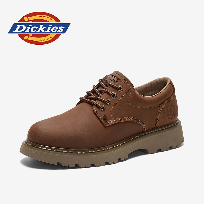 Dickies工装鞋男款2026新款夏季男鞋英伦真皮皮鞋男士低帮马丁鞋