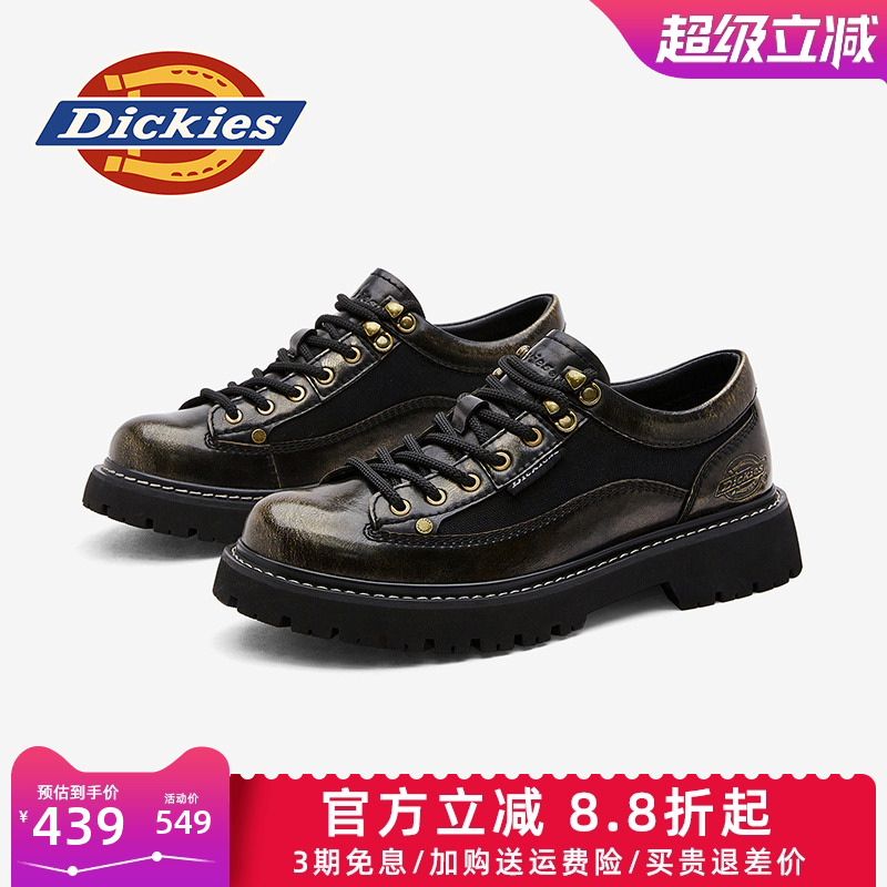 dickies男鞋四季休闲皮鞋德比鞋