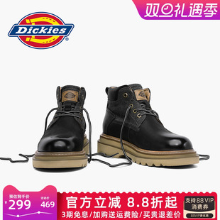 靴男士 Dickies马丁靴男靴2025新款 英伦皮靴工装 冬季 高帮靴子 男鞋
