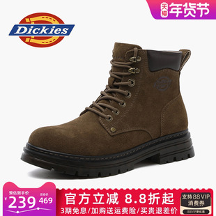 Dickies马丁靴男款2026新款春季男鞋英伦靴子男靴男士中帮工装靴