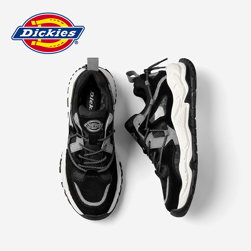 Dickies老爹鞋男款黑色厚底复古潮鞋男鞋冬季男士运动休闲鞋子潮