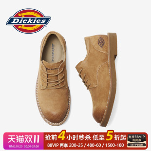Dickies工装鞋男款2026新款秋季英伦风男士商务休闲皮鞋男生鞋子