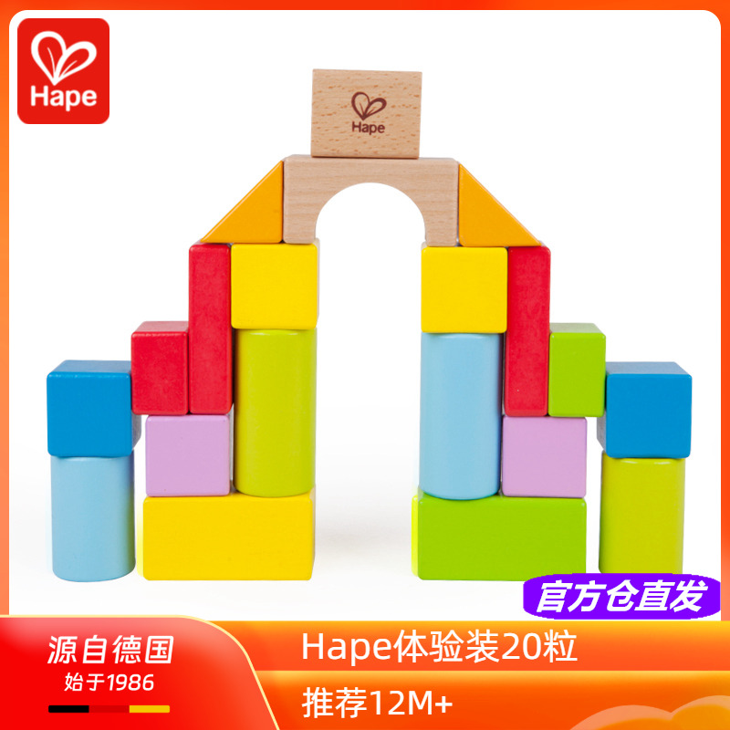 Hape20粒盒装益智积木