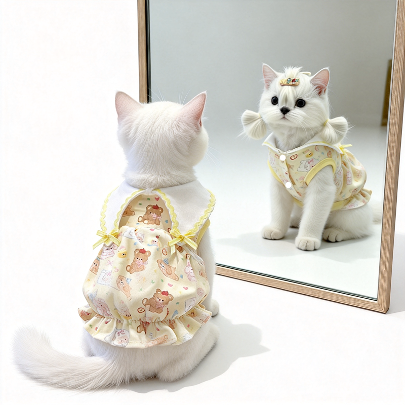春秋季小狗小猫幼犬幼猫吉娃娃猫咪衣服小体比熊泰迪约克夏花苞裙