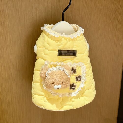 秋冬马甲背心宠物加厚棉服卡通公主风防寒棉衣保暖外出洋气小型犬