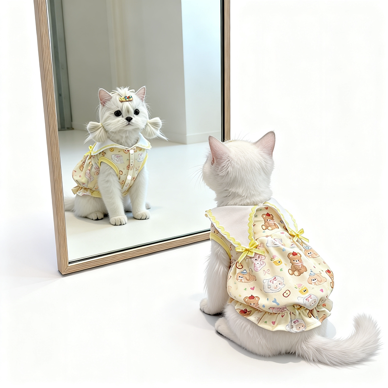 春秋季小狗小猫幼犬幼猫吉娃娃猫咪衣服小体比熊泰迪约克夏花苞裙