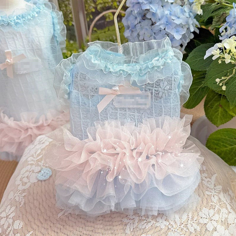 狗狗公主裙子小型犬小体夏季薄款猫咪衣服夏日连衣裙比熊泰迪贵宾
