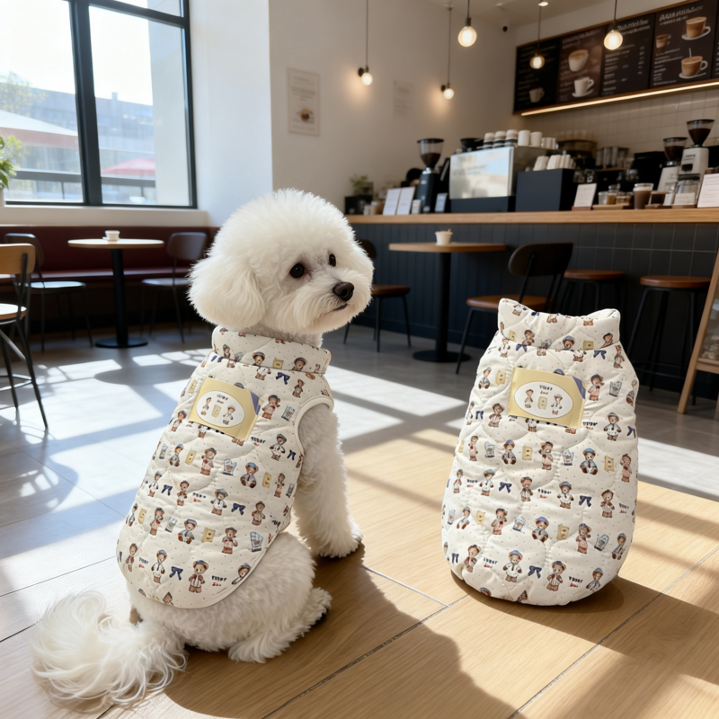 韩版秋冬狗狗保暖棉服宠物马甲外套可爱雪纳瑞泰迪比熊猫咪背心
