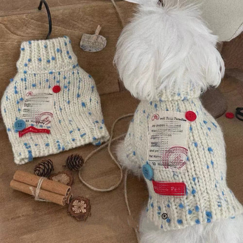 狗狗毛衣秋冬款宠物泰迪比熊中小型犬猫咪雪纳瑞针织小狗洋气衣服