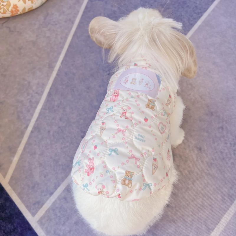 韩版秋冬狗狗保暖棉服宠物马甲外套可爱雪纳瑞泰迪比熊猫咪背心