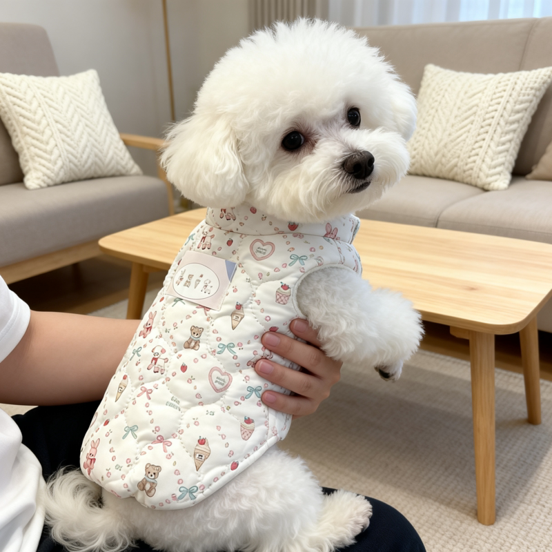 韩版秋冬狗狗保暖棉服宠物马甲外套可爱雪纳瑞泰迪比熊猫咪背心