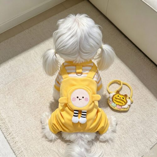 狗狗衣服春秋薄款背带裤泰迪比熊雪纳瑞小型犬可牵引宠物四脚衣