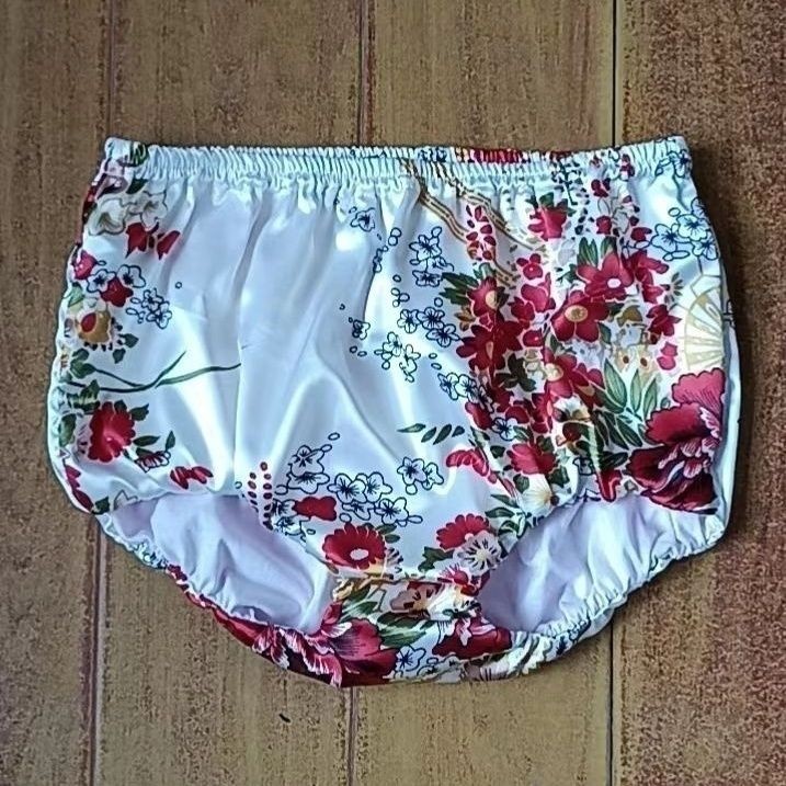 仿真丝丝绸面料舒服印花内裤裤衩成人定制版不退不换双层