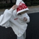 宽松纯棉帽衫 美式 高街毛巾刺绣加绒连帽卫衣男秋冬情侣装 外套女潮