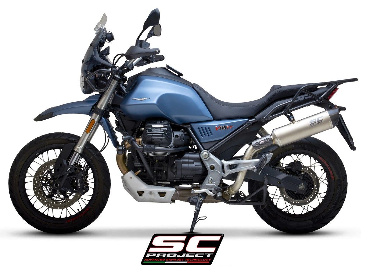 机车改装 原装正版 sc排气 摩托古兹guzzi v85tt 椭圆系列尾段