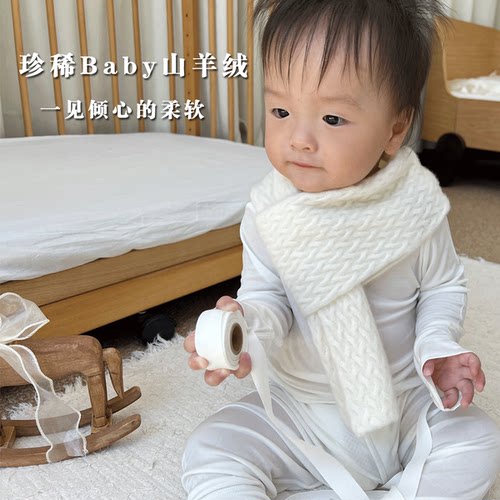 100%baby山羊绒婴儿护颈围巾