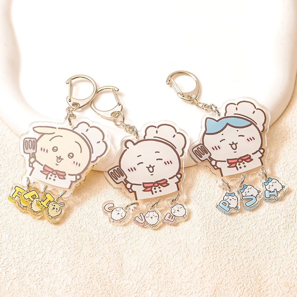 姓名定制chiikawa小八乌萨奇吉伊亚克力钥匙扣情侣卡通挂件小礼物