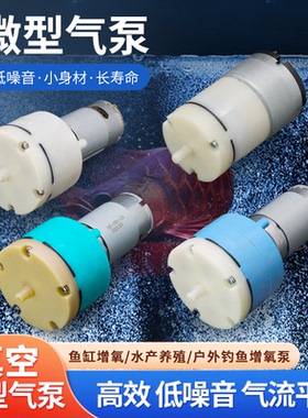 通用优质版高品质 370 气泵 DC12V 隔膜泵 增氧泵 超大气量增氧泵