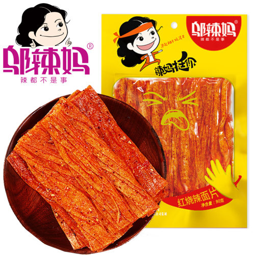 邬辣妈红烧辣面片80g麻辣条零食