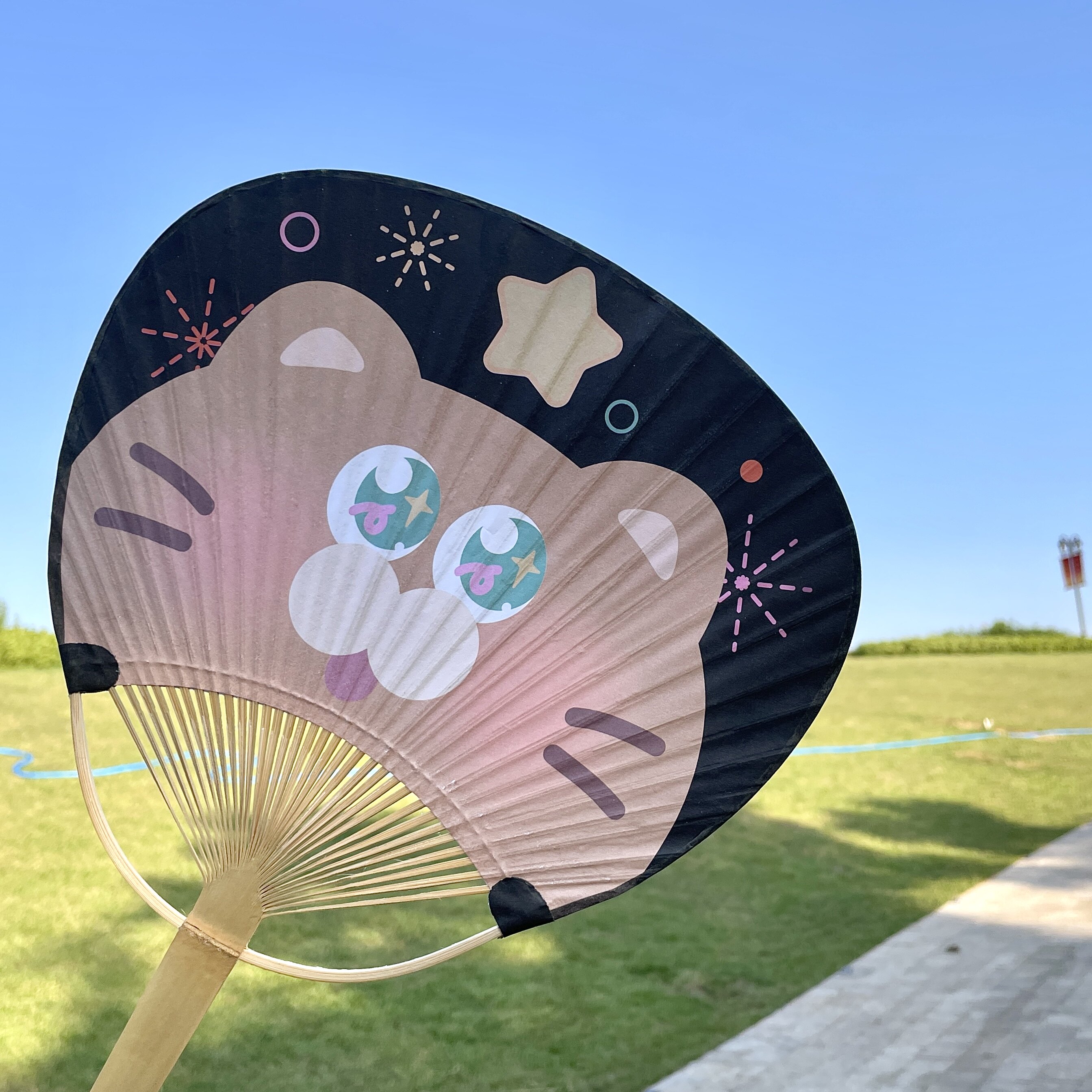 oopark是纸扇双面卡通可爱出街