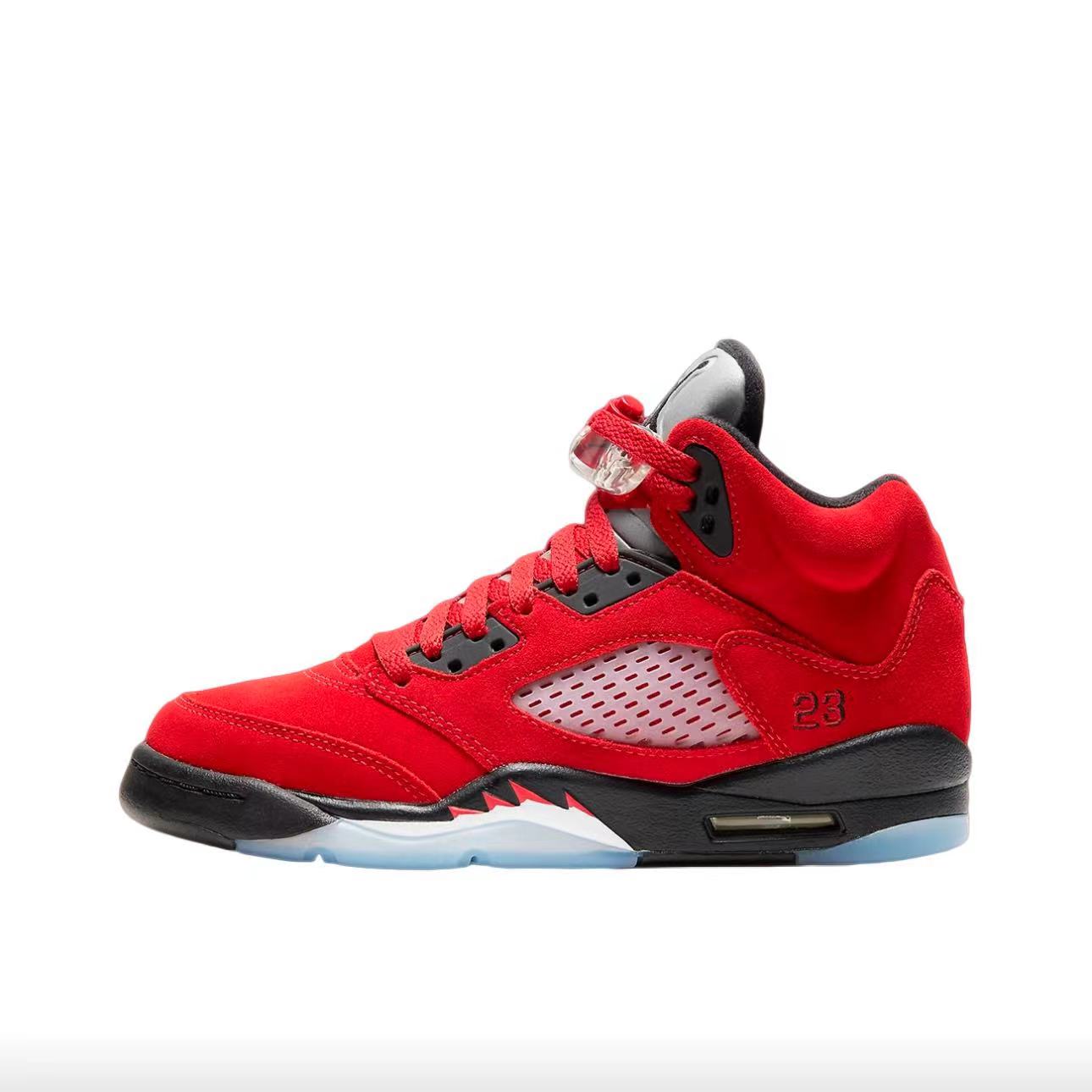 Air Jordan 5 GS AJ5 黑红大红麂皮愤怒的公牛篮球鞋 440888-600