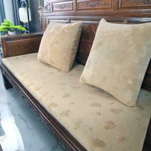 冬季中式实木沙发坐垫木质红木沙发垫加厚单三人座垫联邦椅垫定做