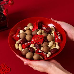 红色喜庆盘子供盘家用上供红色供盘上供用品新家装饰贡盘贡品盘