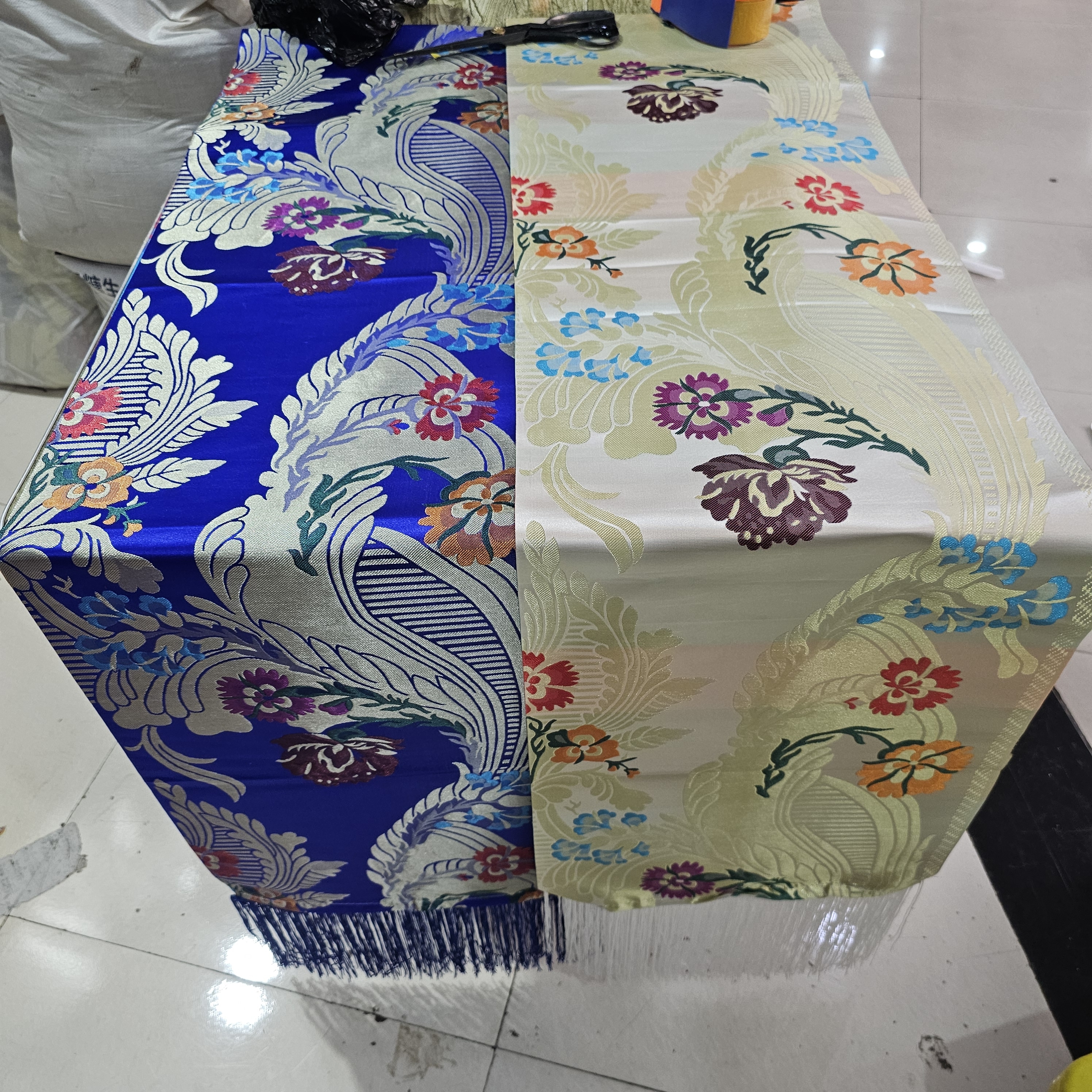 吉祥精品饰品藏式五色提花加厚藏族用品蒙古族礼仪绸布哈达