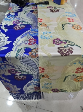 吉祥精品饰品藏式格桑花提花加厚藏族用品蒙古族礼仪绸布哈达