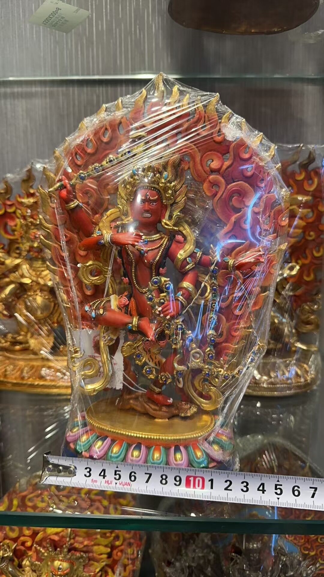 尼泊尔精品彩绘工艺 作明佛母像  高27㎝