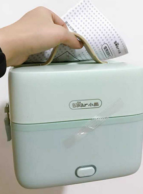小熊DFH-B12E1蒸煮双层保温饭盒上班族便携热饭学生便当盒绿色款