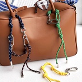 夏季 外出百搭彩色绳结编织挂绳包包挂件个性 小众多巴胺钥匙扣手链